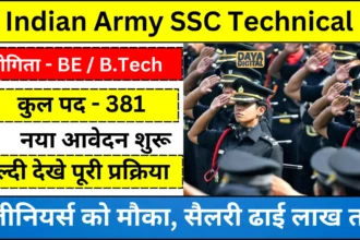 Indian Army SSC Technical Vacancy
